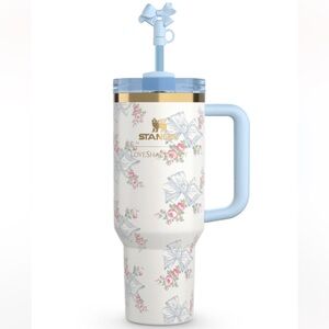 NIB | Stanley X Love Shack Fancy. The Quencher Tumbler 40oz (ROSA BEAUX BLUE)